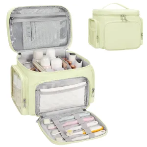 Travel Toiletry Bag for Women, Portable Large Travel Bag for Toiletries, Lightweight Cosmetic Makeup Bag Organizer for Accessories,Essentials, Toiletries, Black