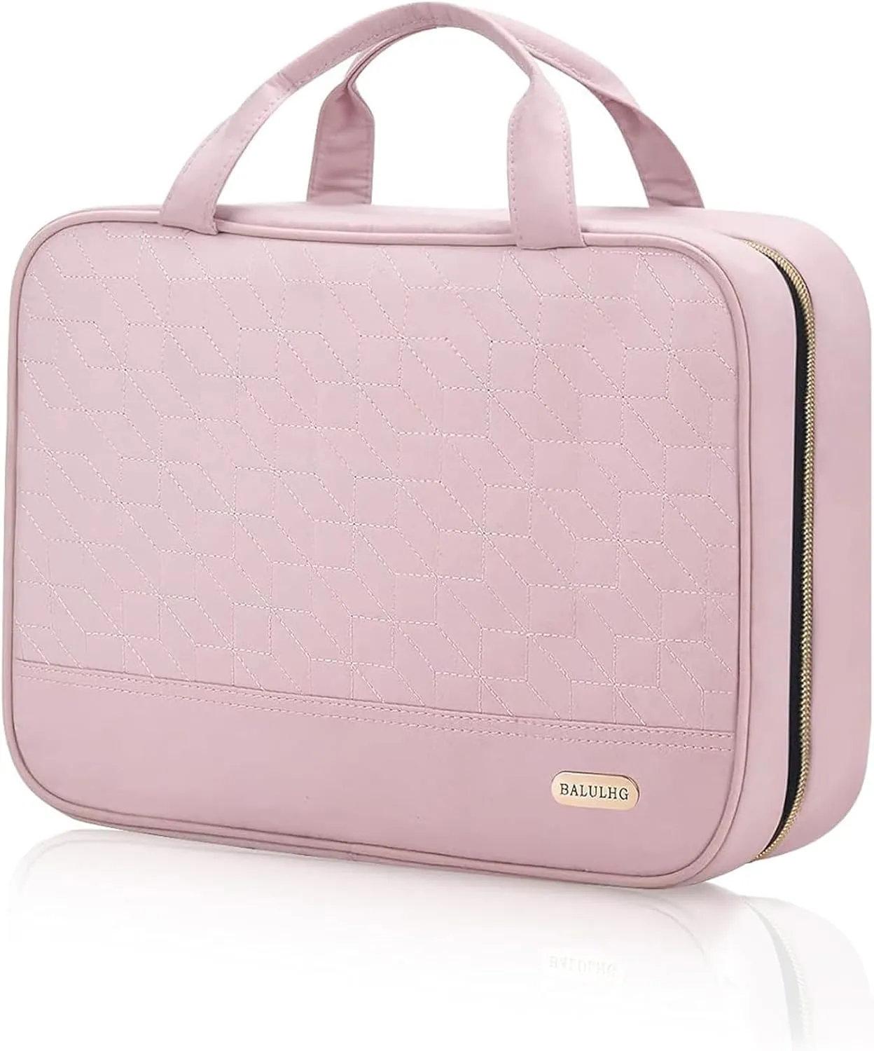 Travel Toiletry Bag for Women with Hanging Hook Traveling Essentials Organizer Water-Resistant Hanging Makeup and Toiletry Bag for Cosmetic Toiletries Make-Up,039-Small-Pink