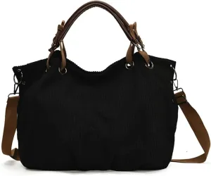 Trendy Corduroy Hobo Bags Women Crescent Crossbody Purse Slouchy Satchels Shoulder Bag Travel Top-handle Tote Handbag