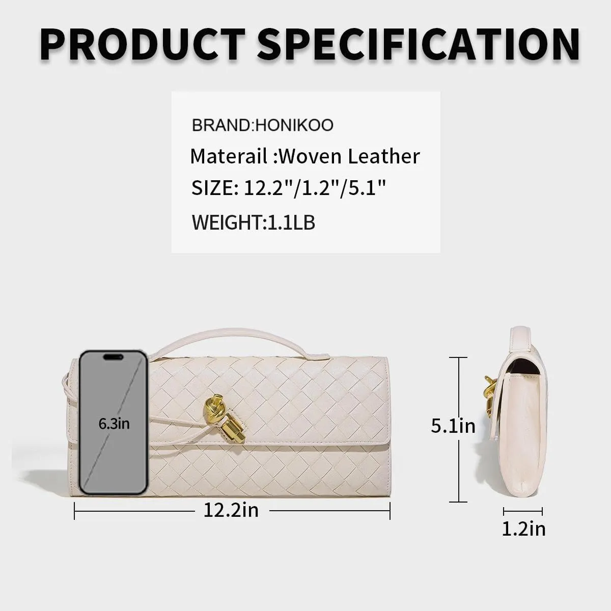 Trendy Woven Evening Clutch Purses for Women Evening Bags Handbags PU Leather Purse with Removable Shoulder Strap Bag