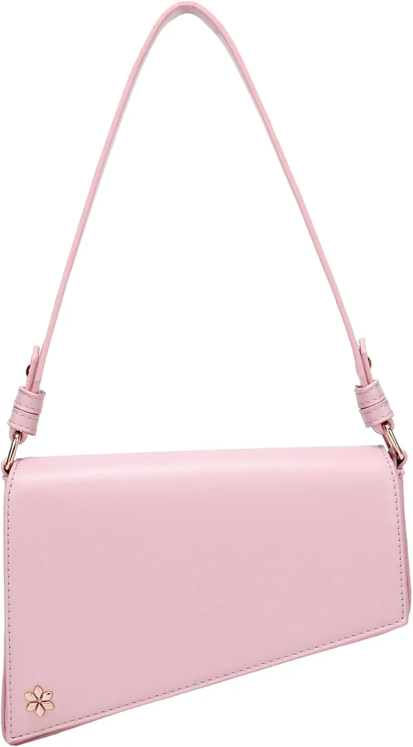 Triangular Geometric Under Arm Hobo Bag - PU Vegan leather