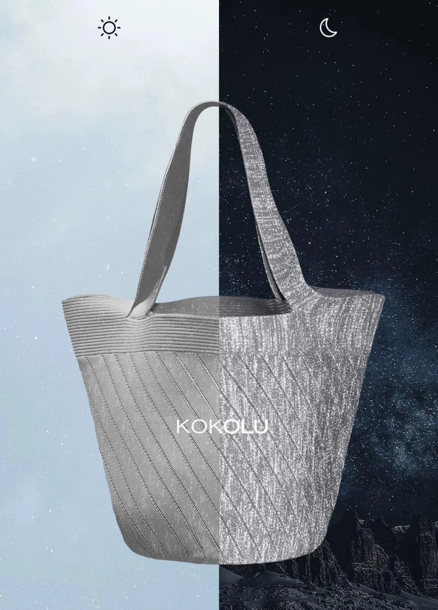Ultra Lightweight Tote Bag For Women (18.7” x 8.5”) - Upcycled Flexible Machine Washable Shopping Tote Bag For Women