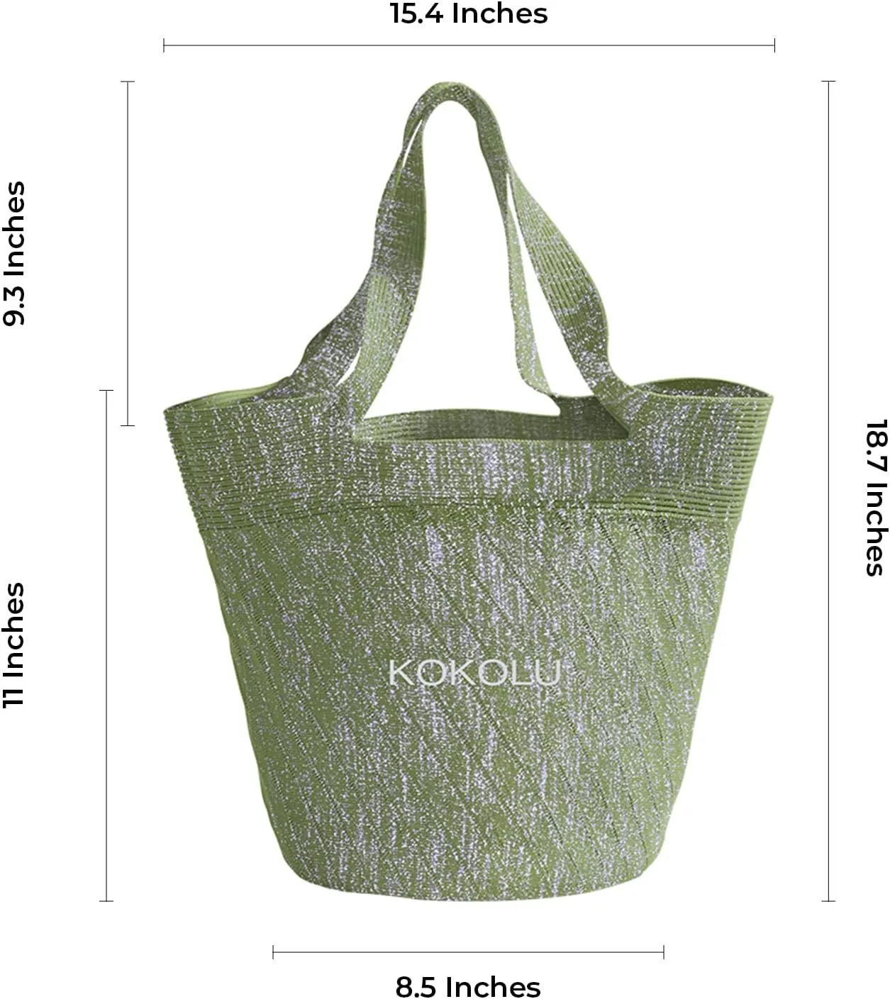 Ultra Lightweight Tote Bag For Women (18.7” x 8.5”) - Upcycled Flexible Machine Washable Shopping Tote Bag For Women