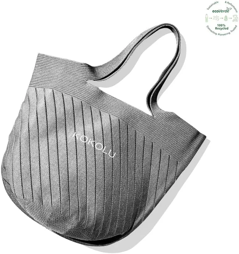 Ultra Lightweight Tote Bag For Women (18.7” x 8.5”) - Upcycled Flexible Machine Washable Shopping Tote Bag For Women