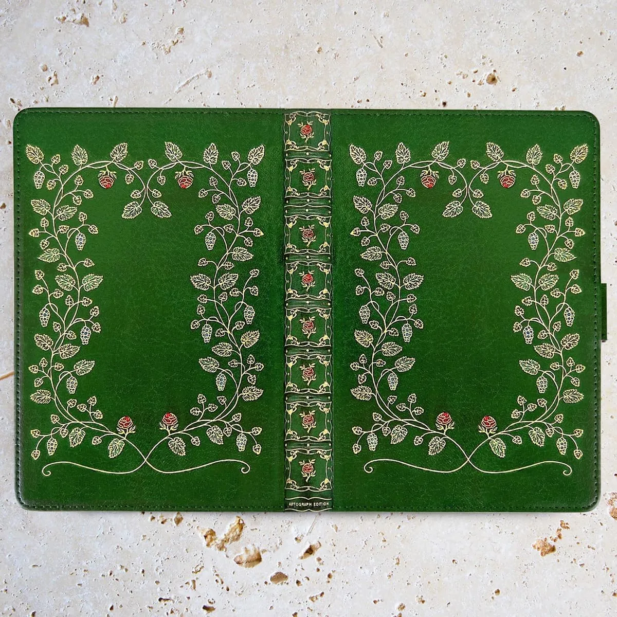 Universal Book Cover for eBook Readers. (Green Floral)