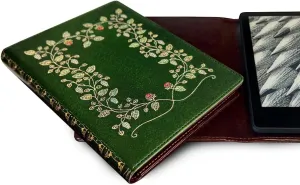 Universal Book Cover for eBook Readers. (Green Floral)