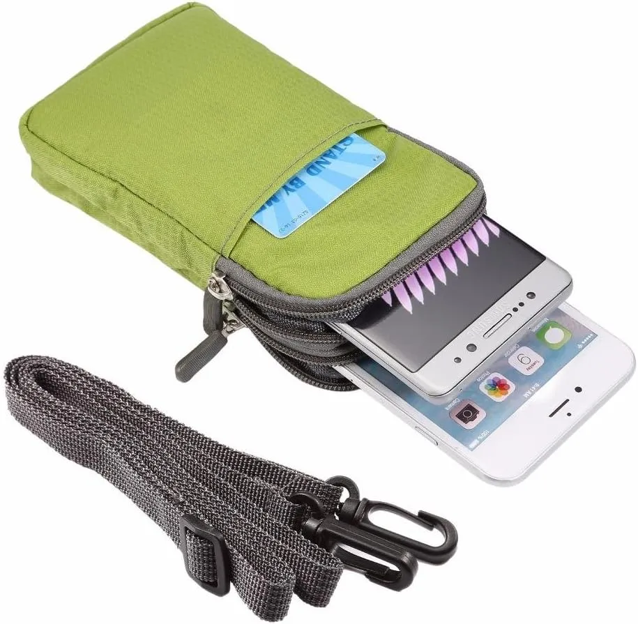 Universal Crossbody Cell Phone Purse Waist Pack Bag for Outdoor Sports Moblie Phone Carrying Cases Shoulder Belt Bag Pouch for iPhone 7 6/6S Plus Samsung Galaxy Phones Under 6.0'' from WaitingU
