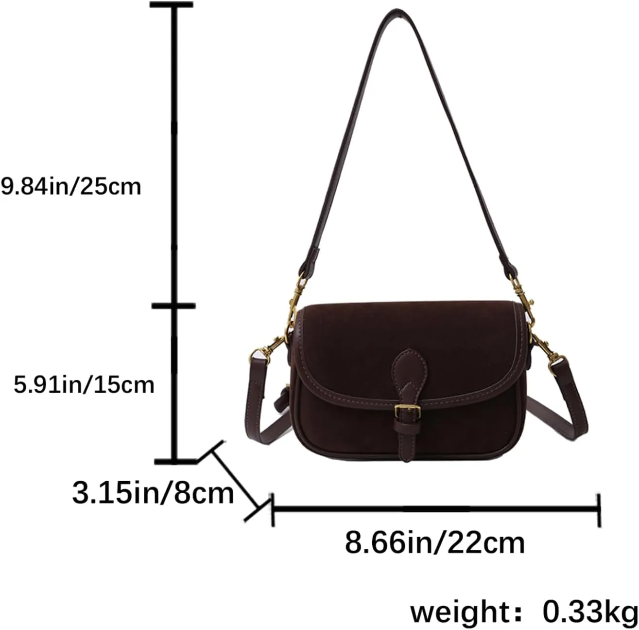 Valleycomfy Small Suede Bag for Women Vintage Simple Faux Leather Shoulder Bag Crossbody Satchel Purse