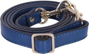 VanEnjoy Full Grain Leather Adjustable Replacement Cross Body Purse Shoulder Strap, 0.7” Width, Adjustable Length 25”-51” (Blue)
