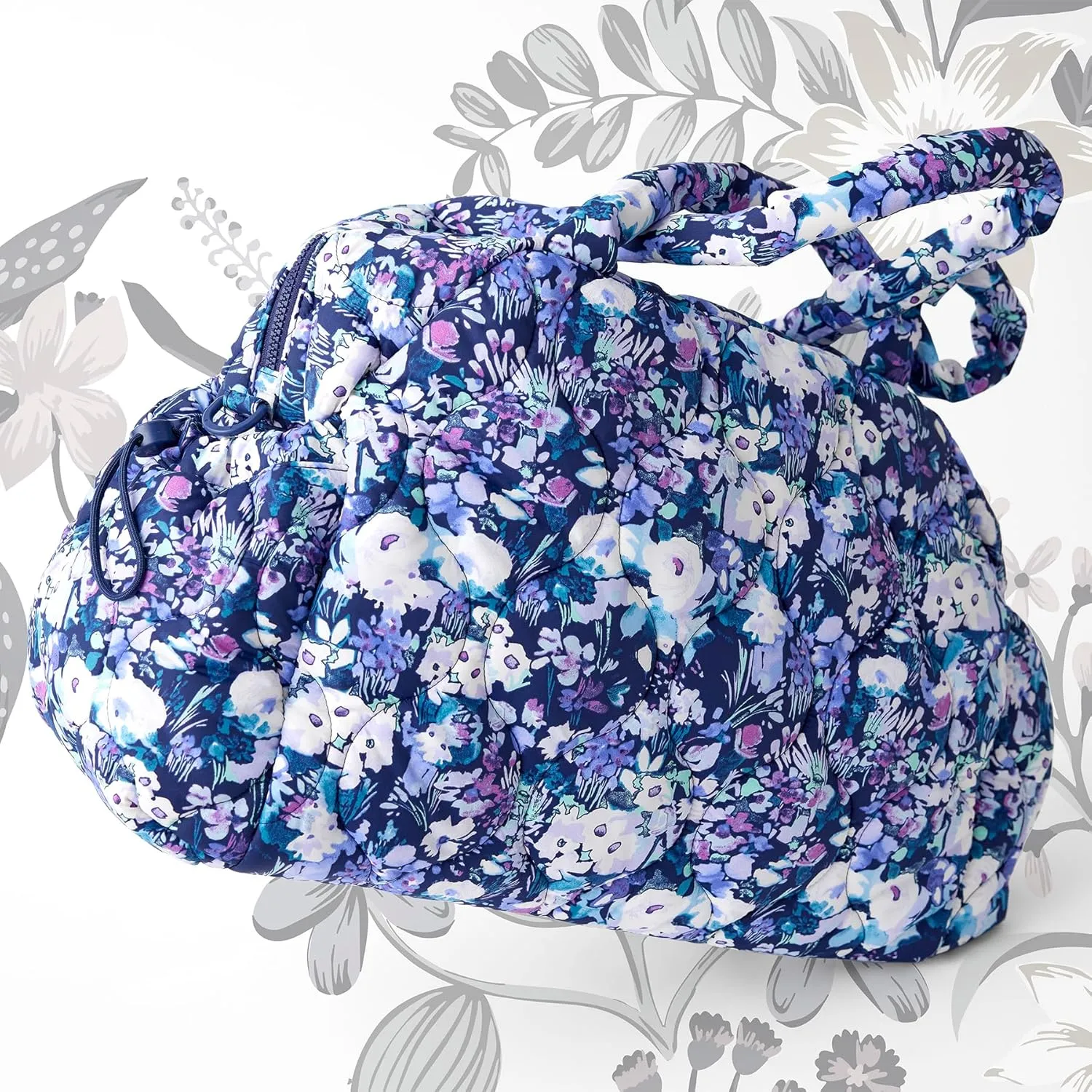 Vera Bradley Women's Featherweight Travel Bag, Artist's Garden Purple, One Size
