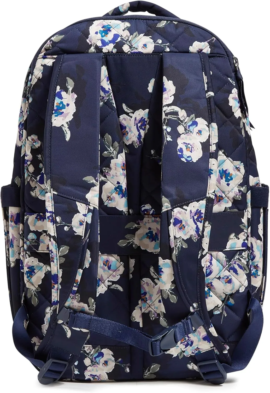Vera Bradley Women's, Performance Twill Travel Backpack Travel Bag, Blooms and Branches Navy, One Size