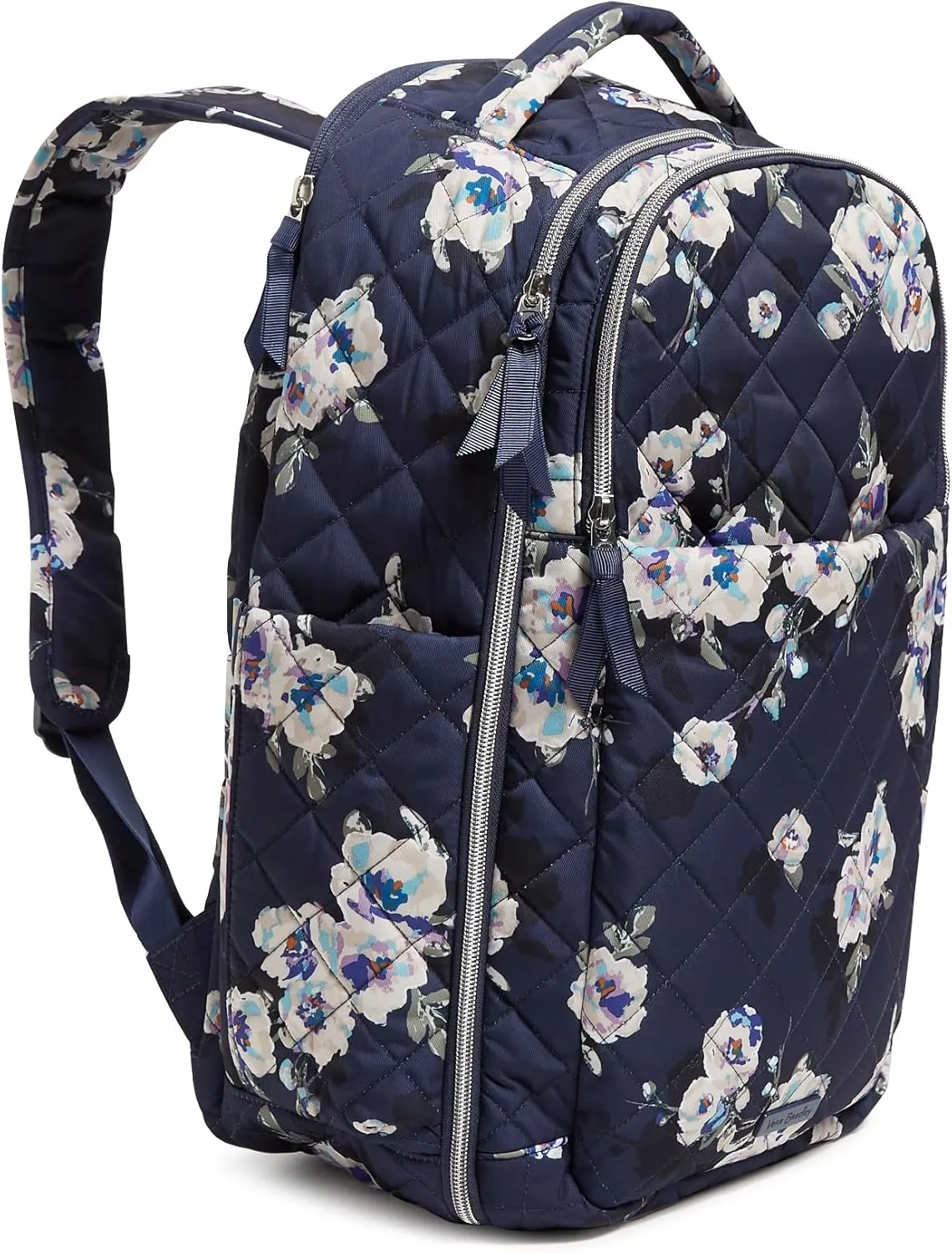 Vera Bradley Women's, Performance Twill Travel Backpack Travel Bag, Blooms and Branches Navy, One Size