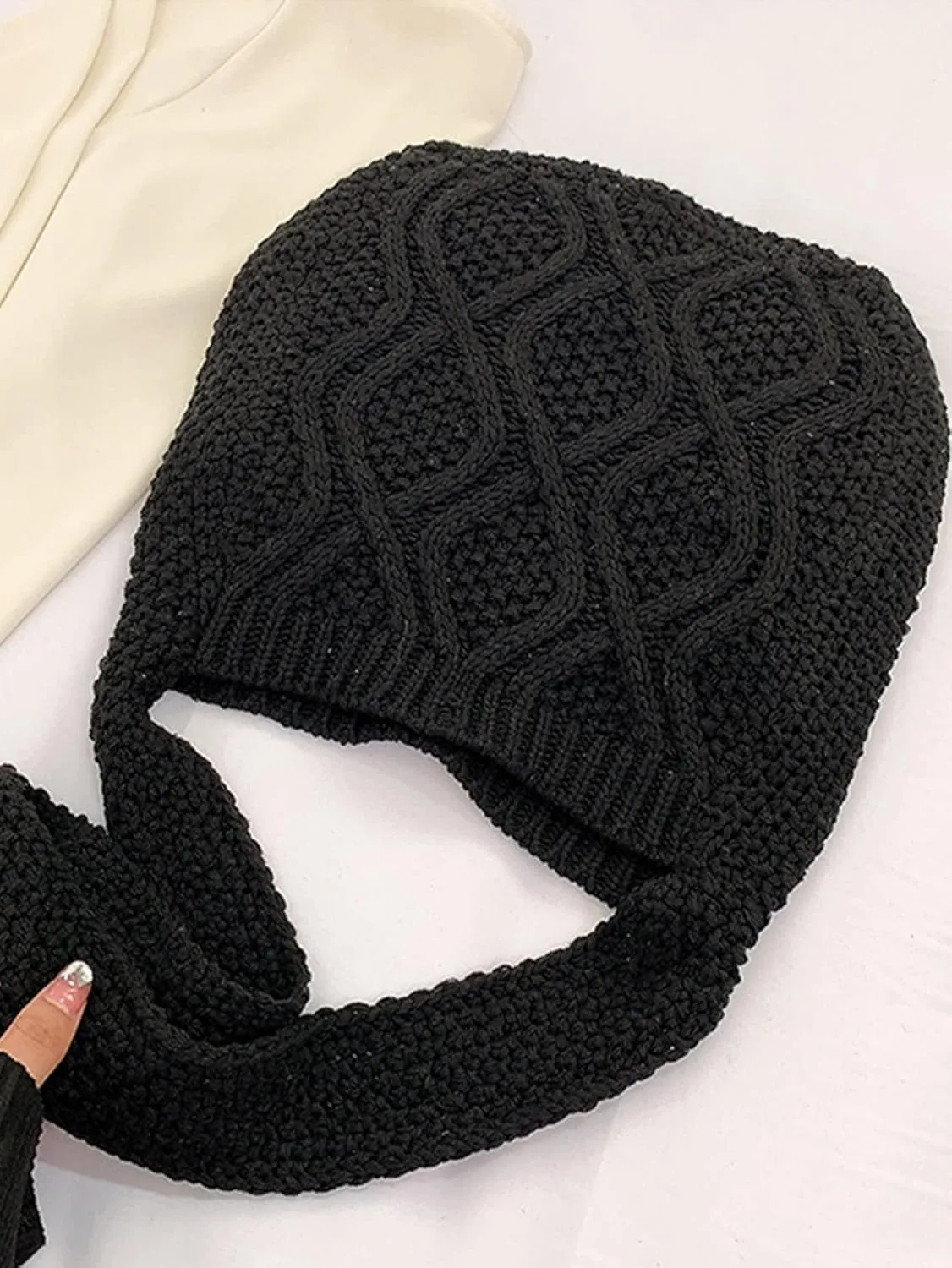 Verdusa Women's Crochet Shoulder HandBags Hobo Knitted Tote Bag Shopping Bags