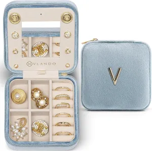 Vlando Travel Gifts for Women Girls, Birthday Gifts, Mothers Gifts, Travel Gifts for Women, Graduation Gifts for Her, Teacher Appreciation Gifts - Letter V, Navy Blue