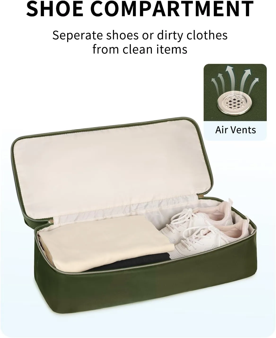 WANDF For Spirit Airlines Personal Item Bag 18x14x8 Underseat with Wet Pocket & Shoe Compartment & Tsa Approved Toiletry Bag