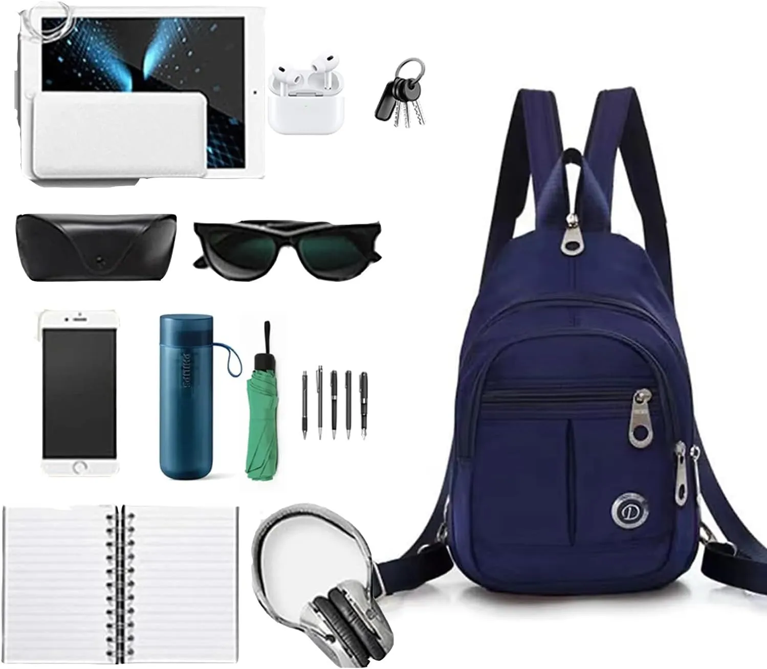 Waterproof Sling Backpack Crossbody Sling Bag for Women Men, Multipurpose Travel Hiking Adjustable Chest Bag Casual Daypack