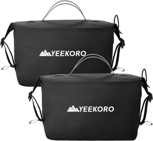 Waterproof Toiletry Bag for Travel, Zipper Styles, 40D Nylon Toiletry Organizer Bags with Shoulder Straps for Men Women, Travel Accessories（2 PACK,Black