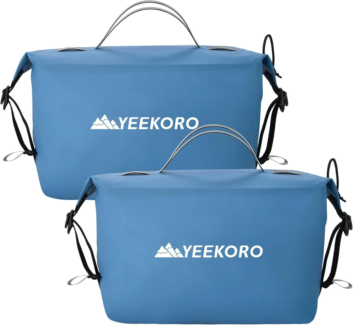 Waterproof Toiletry Bag for Travel, Zipper Styles, 40D Nylon Toiletry Organizer Bags with Shoulder Straps for Men Women, Travel Accessories（2 PACK,Blue