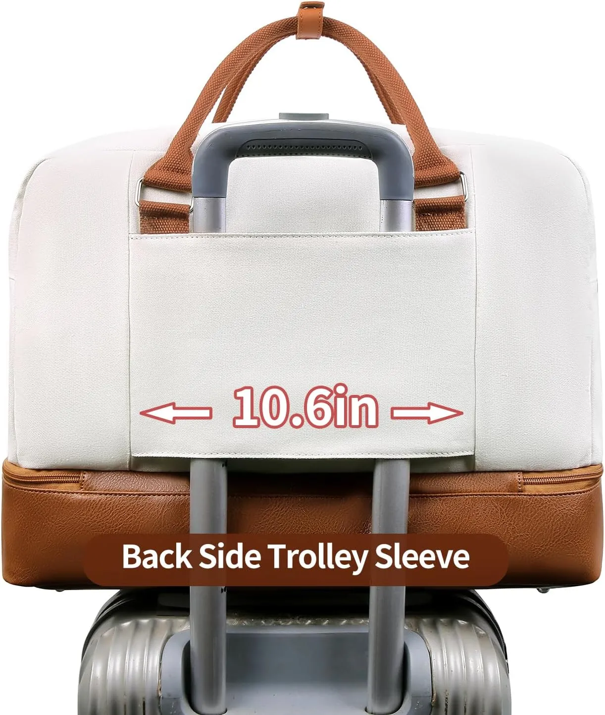 Weekender Bags for Women Overnight Bag Large Canvas Travel Duffel Bag with Shoe Compartment Carry On Tote Bag 3Pcs Set