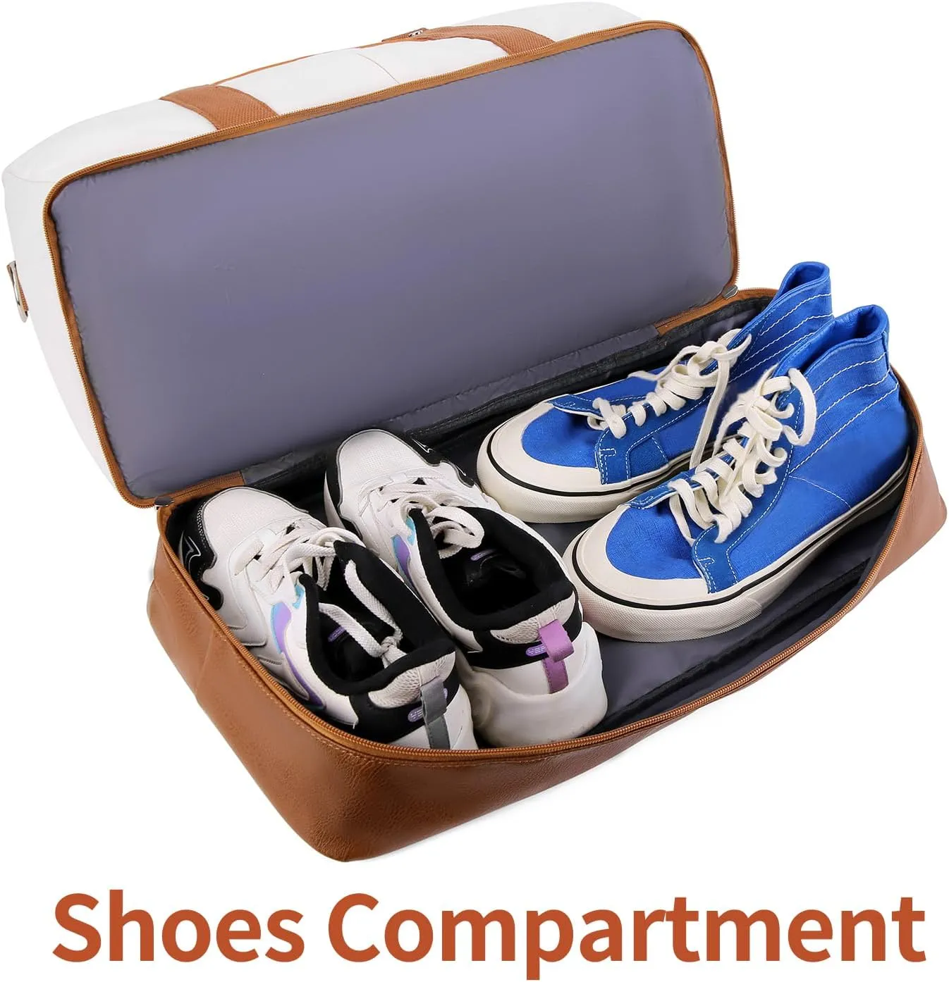 Weekender Bags for Women Overnight Bag Large Canvas Travel Duffel Bag with Shoe Compartment Carry On Tote Bag 3Pcs Set