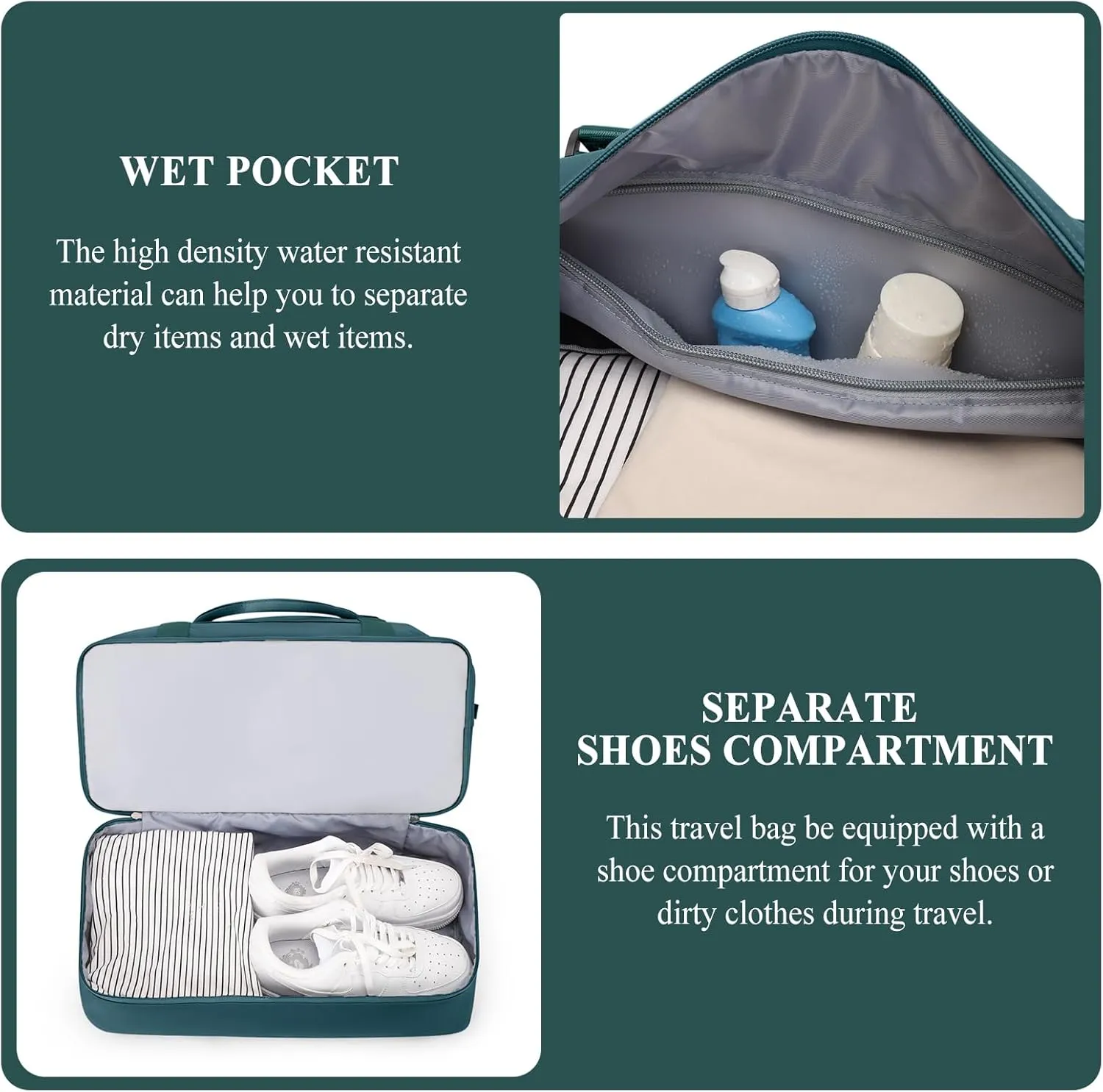 Weekender Bags for Women,Personal Item Travel Bag with Shoes Compartment,Overnight Travel Duffel Bag with Toiletry Bag