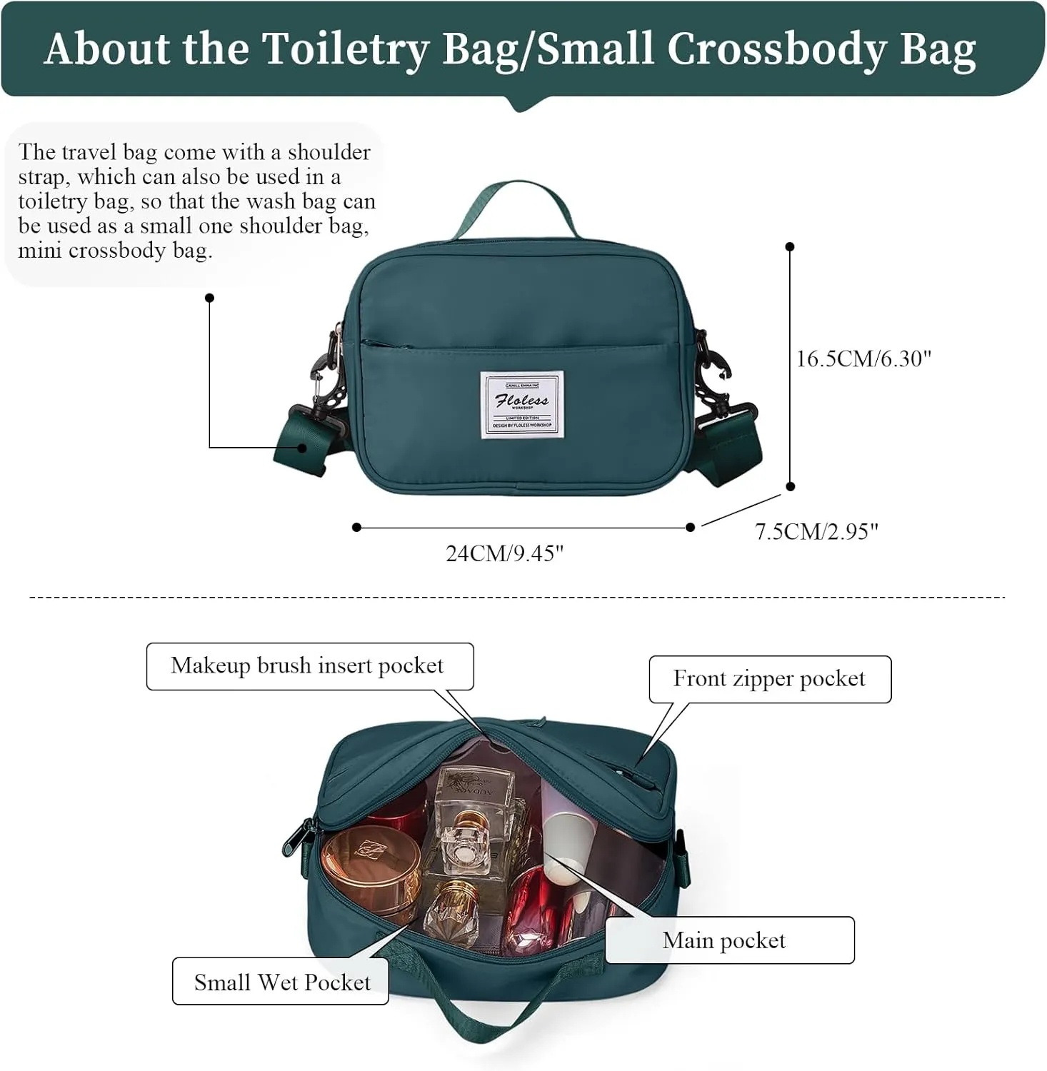 Weekender Bags for Women,Personal Item Travel Bag with Shoes Compartment,Overnight Travel Duffel Bag with Toiletry Bag
