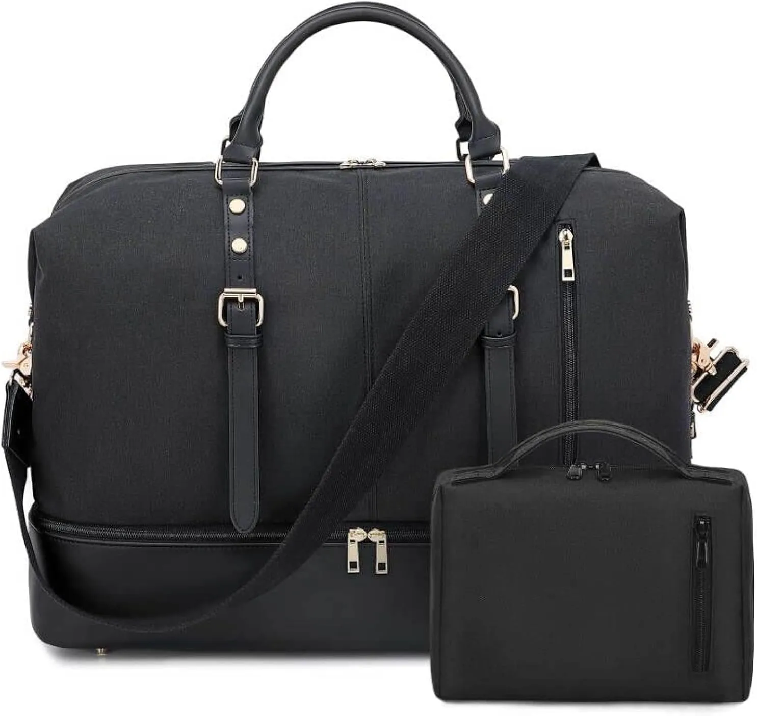Weekender Overnight Bag Large Travel Duffle Bag with Shoe Compartment & Toiletry Bag for Womens Men Carry On Tote Bags