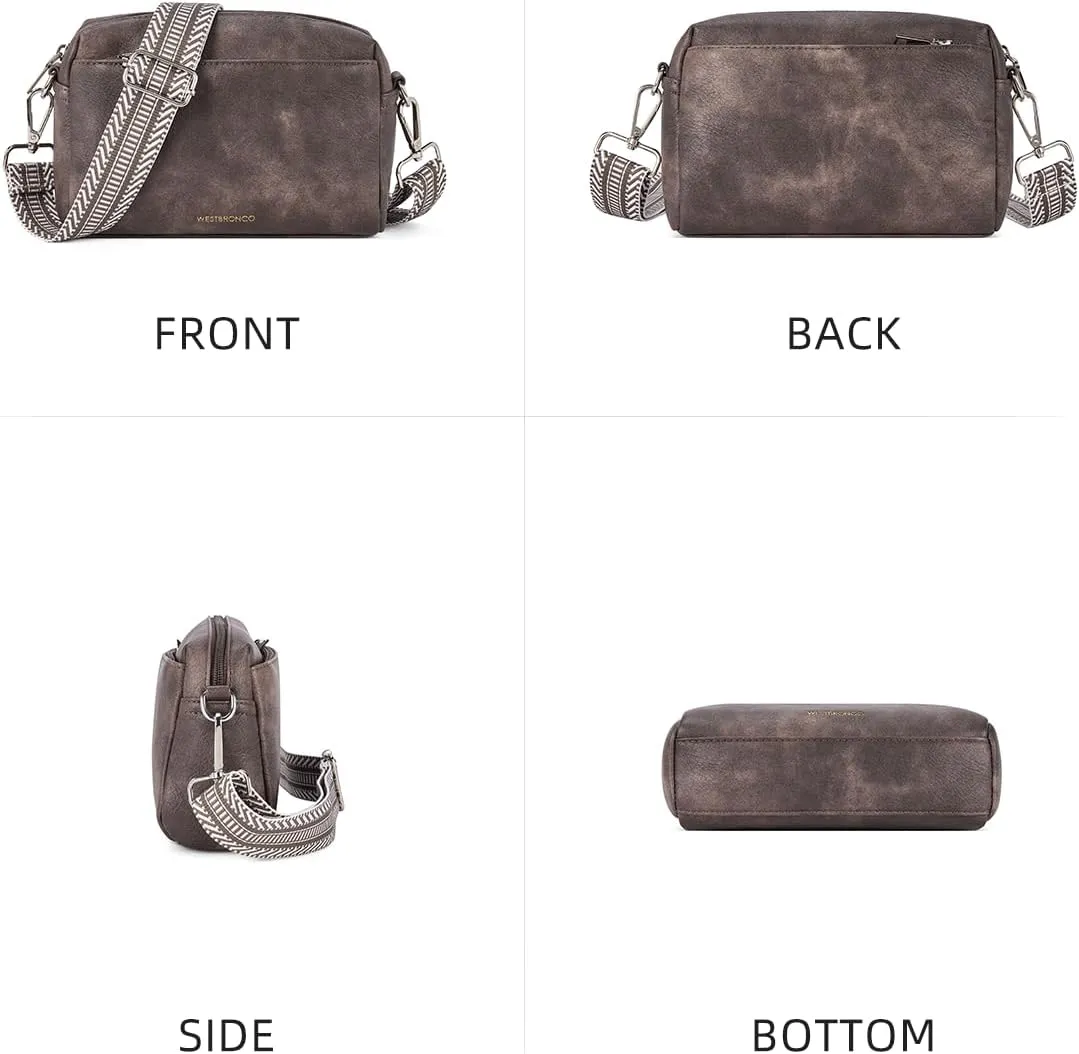 WESTBRONCO Small Crossbody Bags for Women, Shoulder Handbags, Satchel Purse with Adjustable Strap