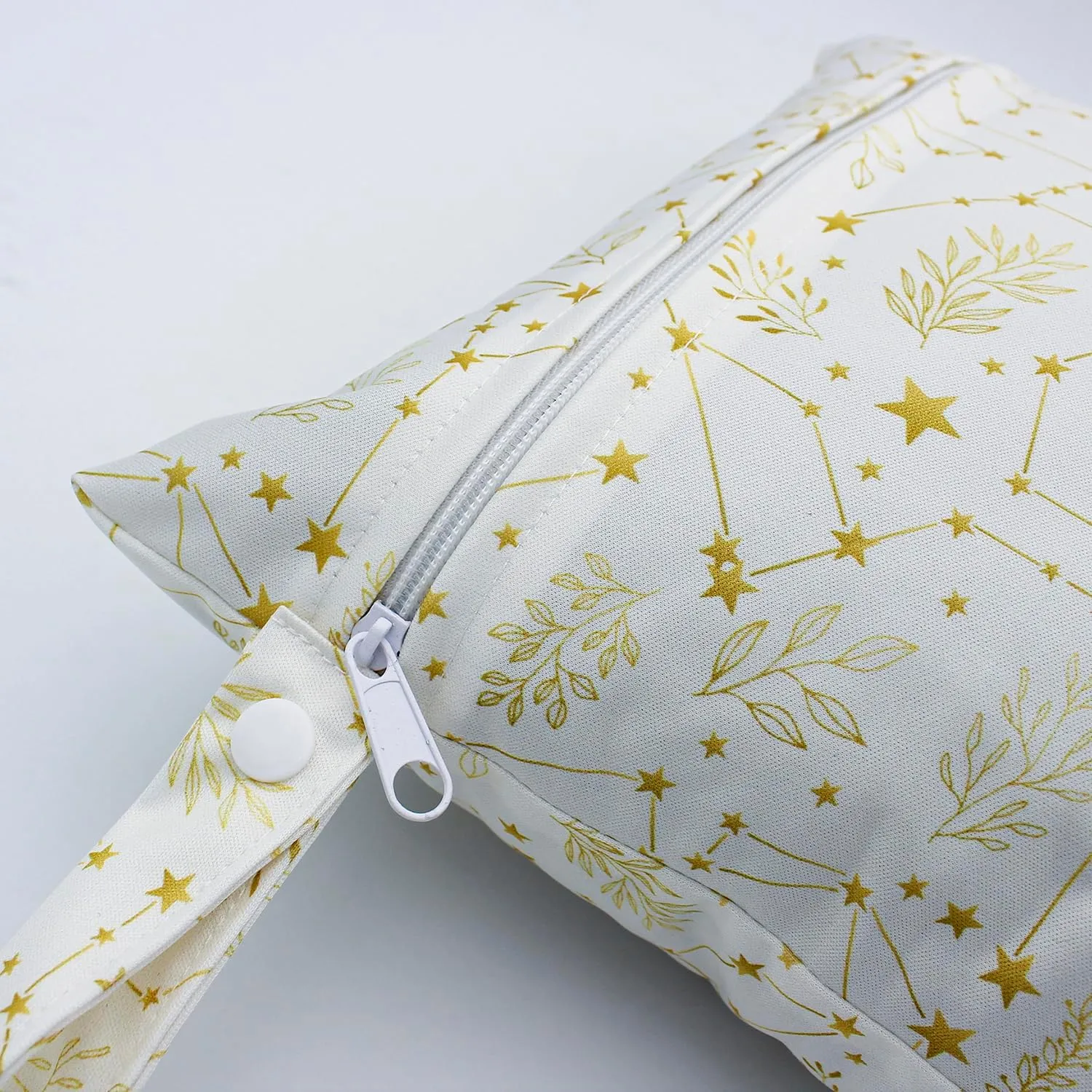 Wet Dry Bag Waterproof Reusable Wet Bag for Swimsuit, Travel, Beach, Pool, Bathing Suit, Diapers, Dirty Yoga Gym Clothes Daycare Organizer One Zippered Pocket (dandelion stars), YLN770