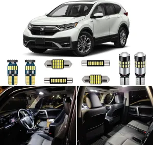 White LED Interior Lights Kit for Honda CR-V HR-V 2013 2014 2015 2016 2017 2018 2019 2020 2021 Super Bright 6000K Interior LED Light Bulb Package   Install Tool