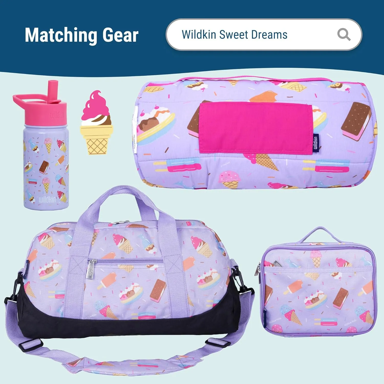 Wildkin 15-inch Kids Backpack – Durable, Padded, Adjustable for School & Travel - Sweet Dreams