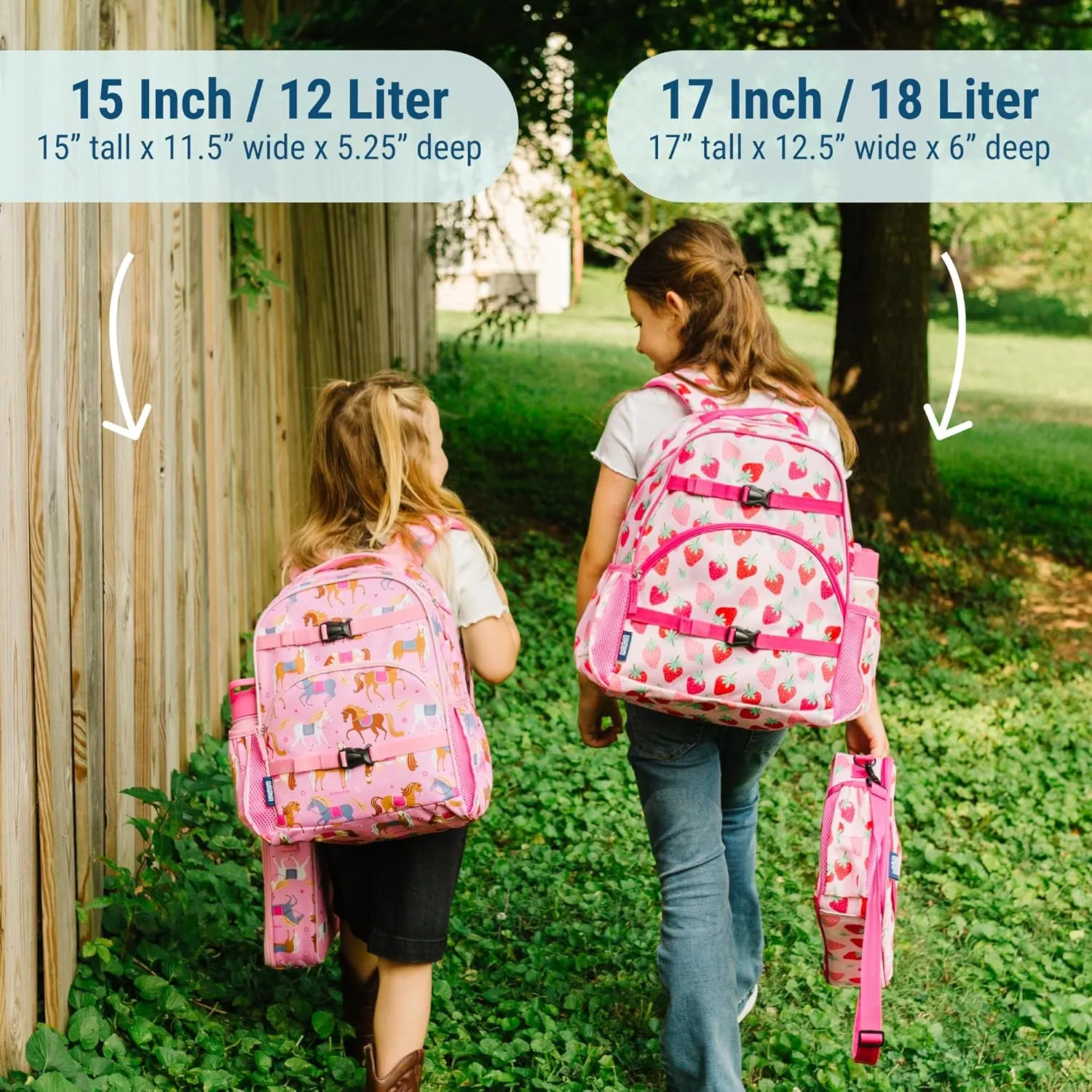 Wildkin ECO rPET 15-inch Kids Backpack – Sustainable, Padded, Adjustable – Horses