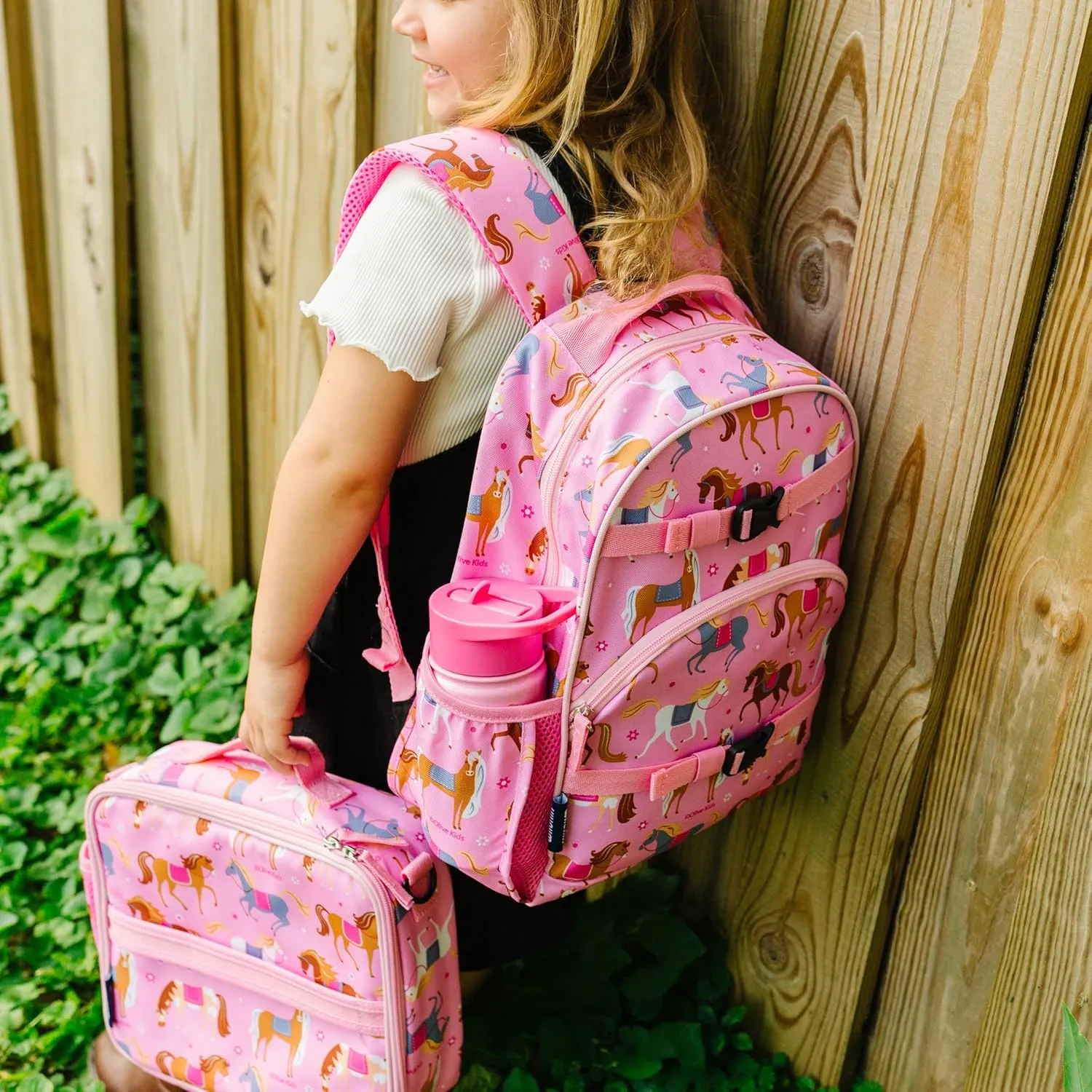 Wildkin ECO rPET 15-inch Kids Backpack – Sustainable, Padded, Adjustable – Horses