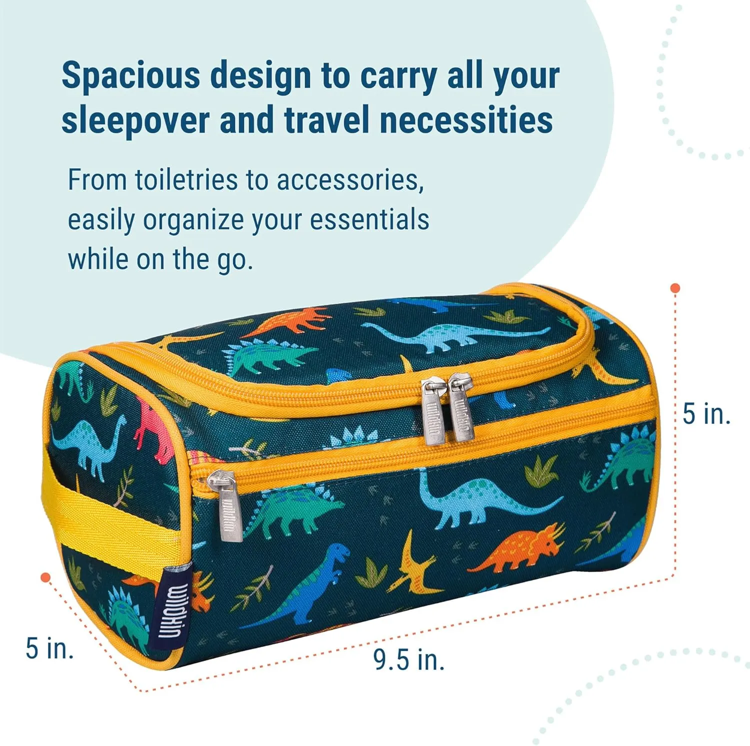 Wildkin Toiletry Bag for Boys and Girls, Ideal for School, Weekend, or Overnight Travel