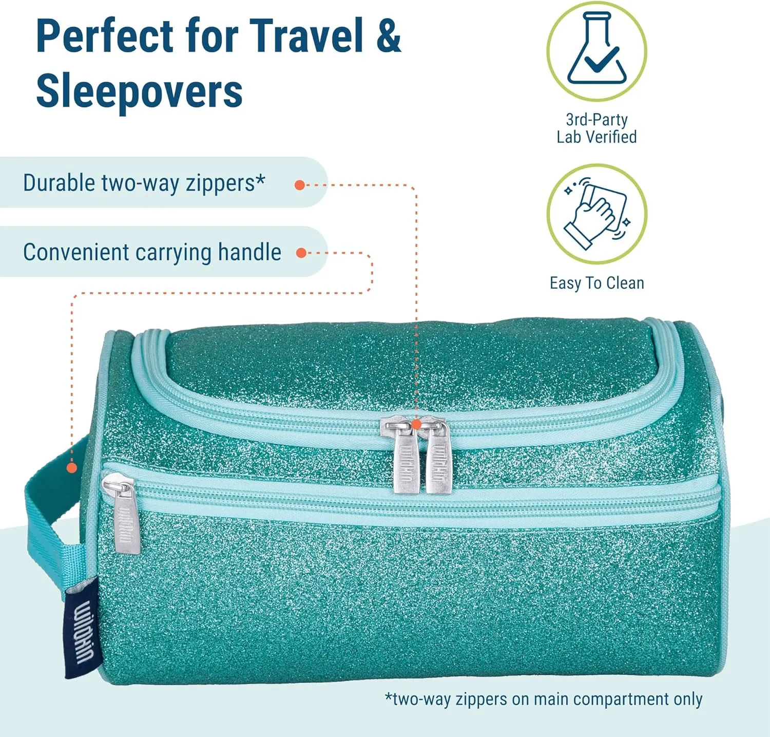 Wildkin Toiletry Bag for Boys and Girls, Ideal for School, Weekend, or Overnight Travel