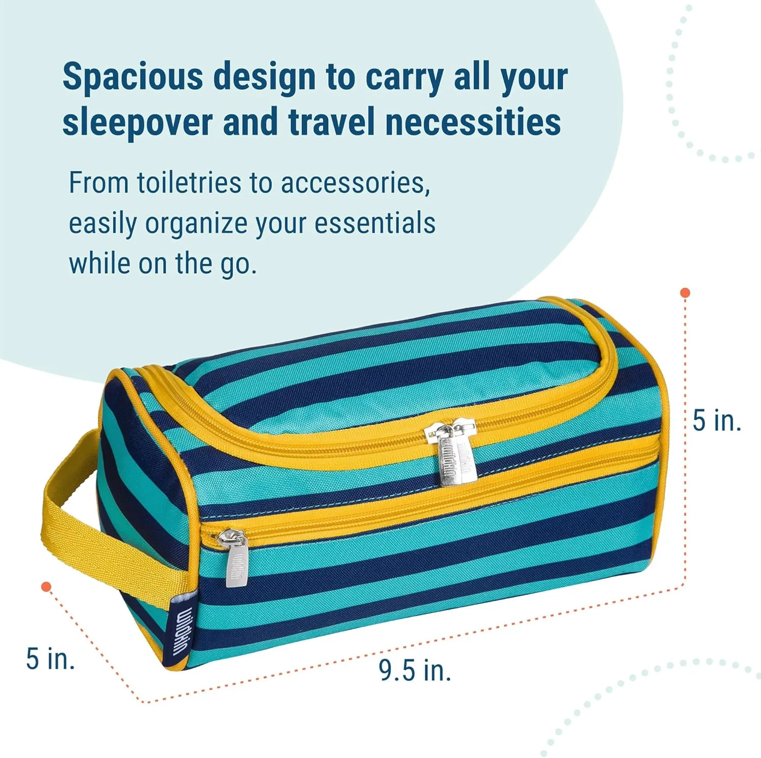 Wildkin Toiletry Bag for Boys and Girls, Ideal for School, Weekend, or Overnight Travel