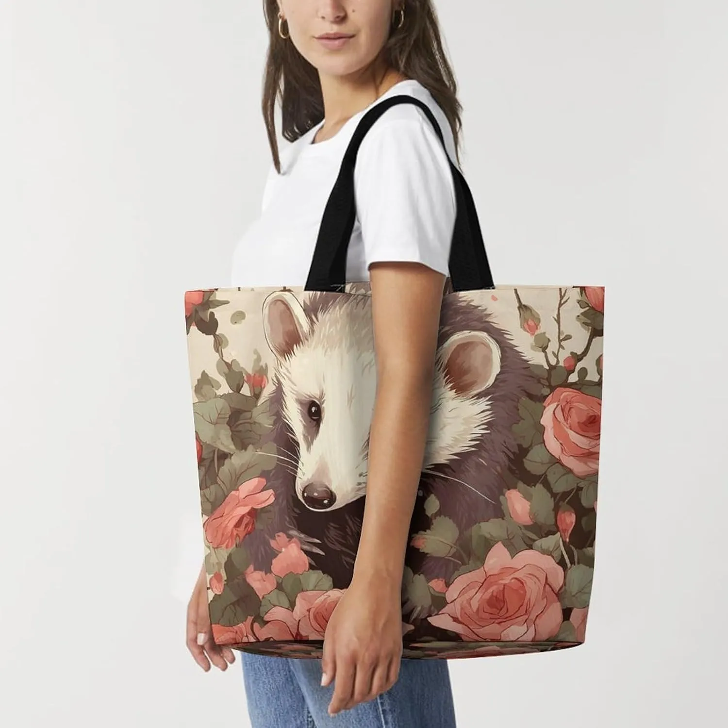 Wildlife Spider Tote Bags, Reusable Grocery Bags, Large Shopping Bag, Shoulder Bag for Women