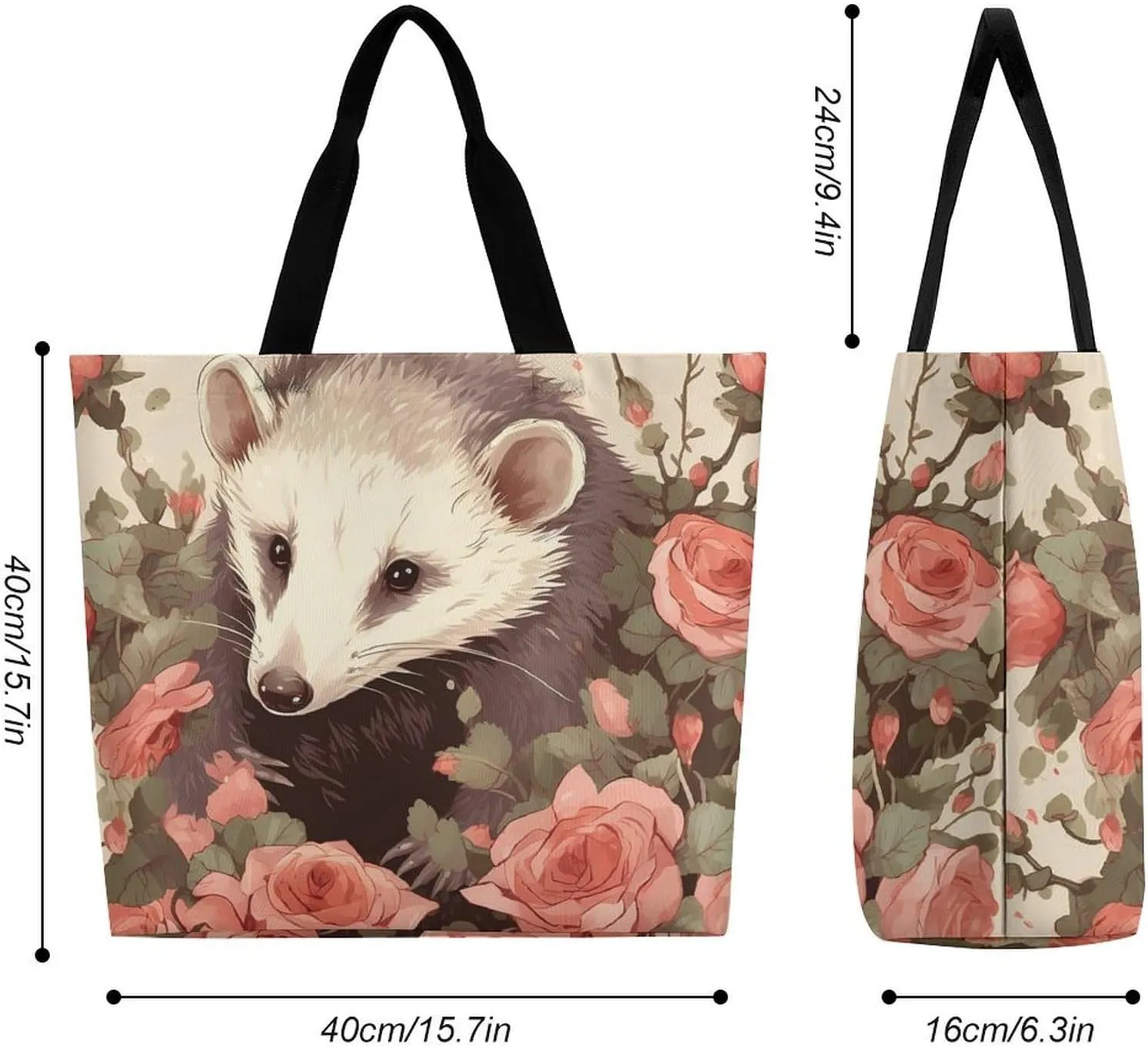 Wildlife Spider Tote Bags, Reusable Grocery Bags, Large Shopping Bag, Shoulder Bag for Women