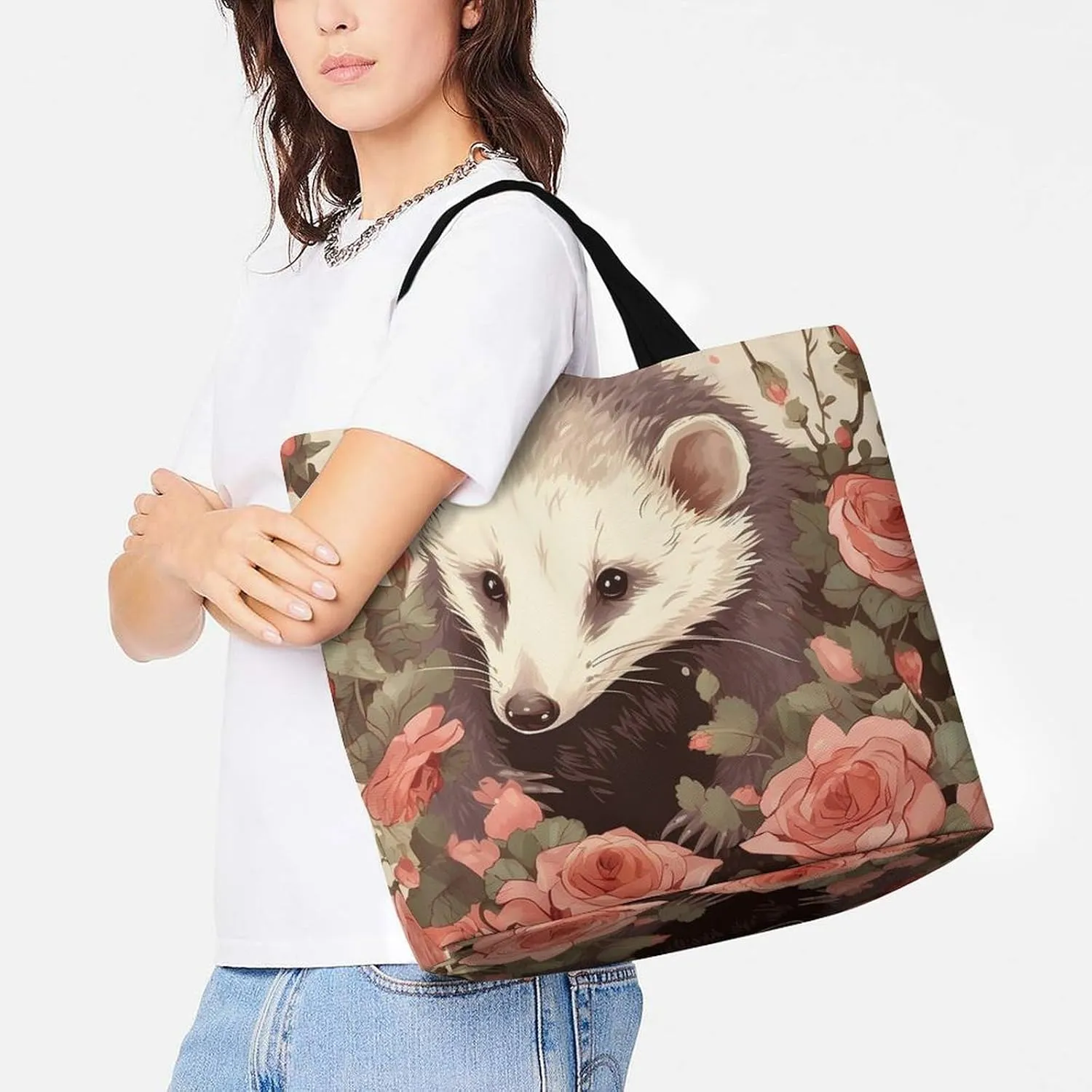 Wildlife Spider Tote Bags, Reusable Grocery Bags, Large Shopping Bag, Shoulder Bag for Women