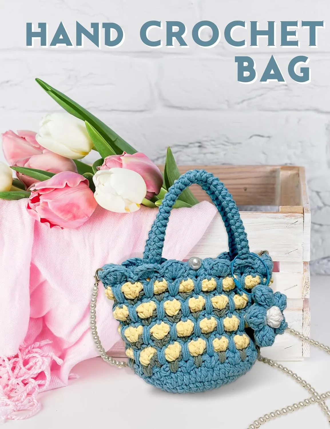 Women Crochet HandBag Small Handmade Woven Crossbody Bag Cute Shoulder Bag Knitted Tote Bag Fairy Bag Gifts for Women