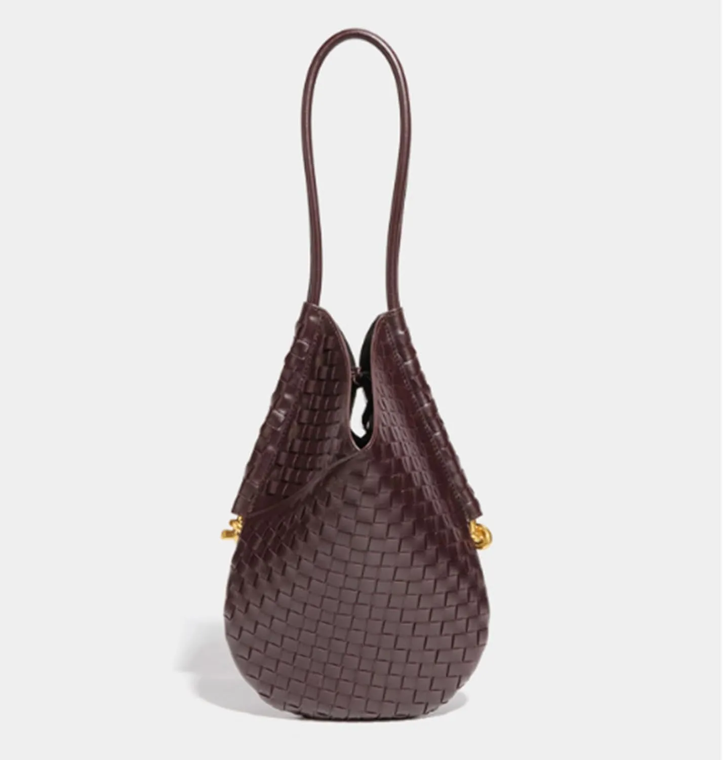 Women Genuine Leather Woven Tote Handbag Woven Bags For Women Leather Purse,With Small Purse,For Your DaughterOr Wife (White)