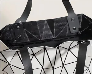 Women Handbags Geometric Luminous Bag PU LeatherBag Ladies Shoulder Bag tote bags