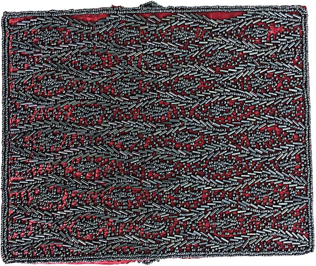 Women Handmade Beaded Evening Clutch, Shoulder Bag, Wedding Purse