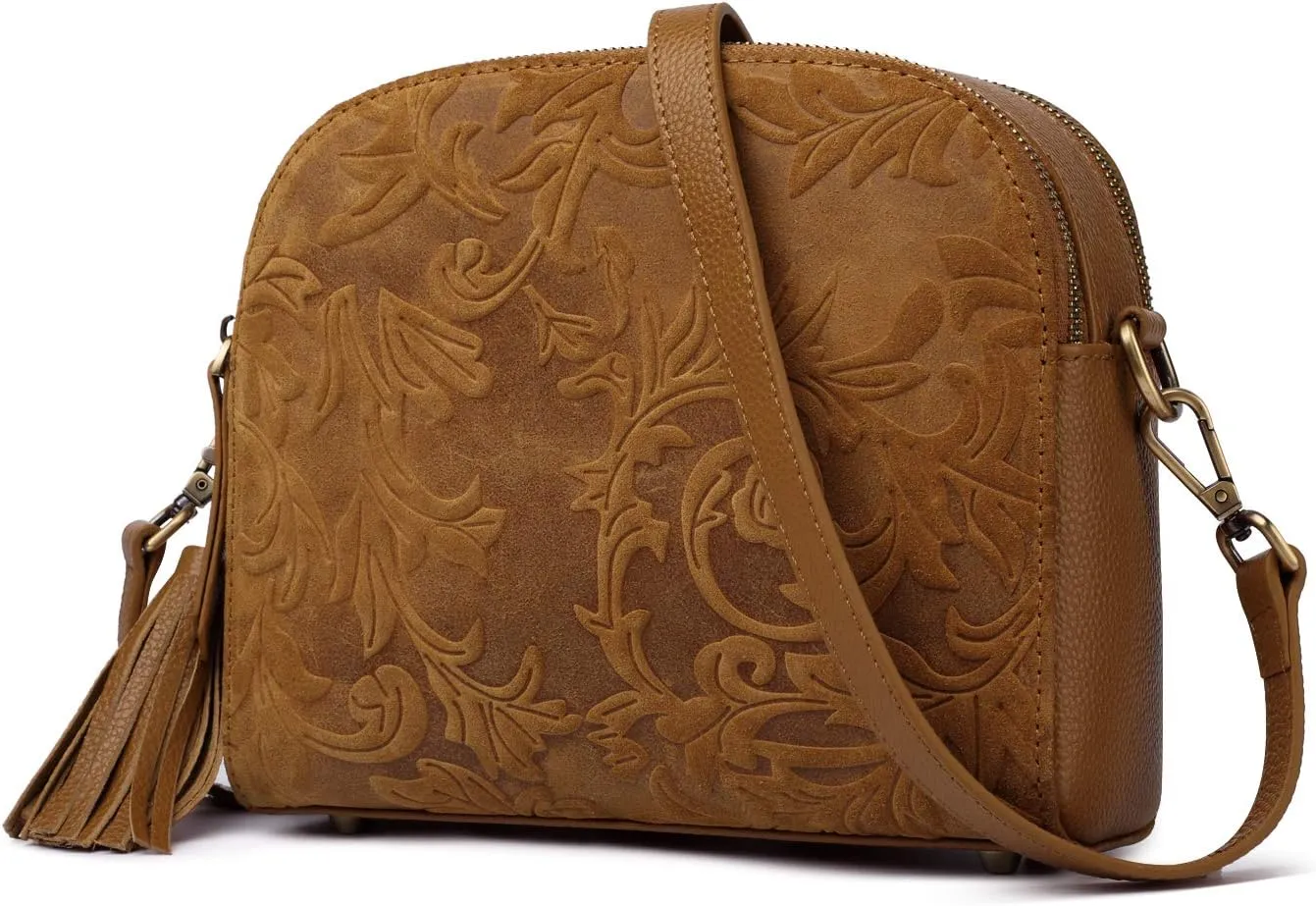 Women Leather Crossbody Shoulder Bag Metal Zipper Tassel Accessories Messenger Wallet