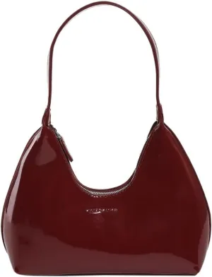 Women Patent Leather Tote Bag Versatile Crescent Bag Casual Fashion Shoulder Bag Satchel Hobo Bag Girl Shopper Pur