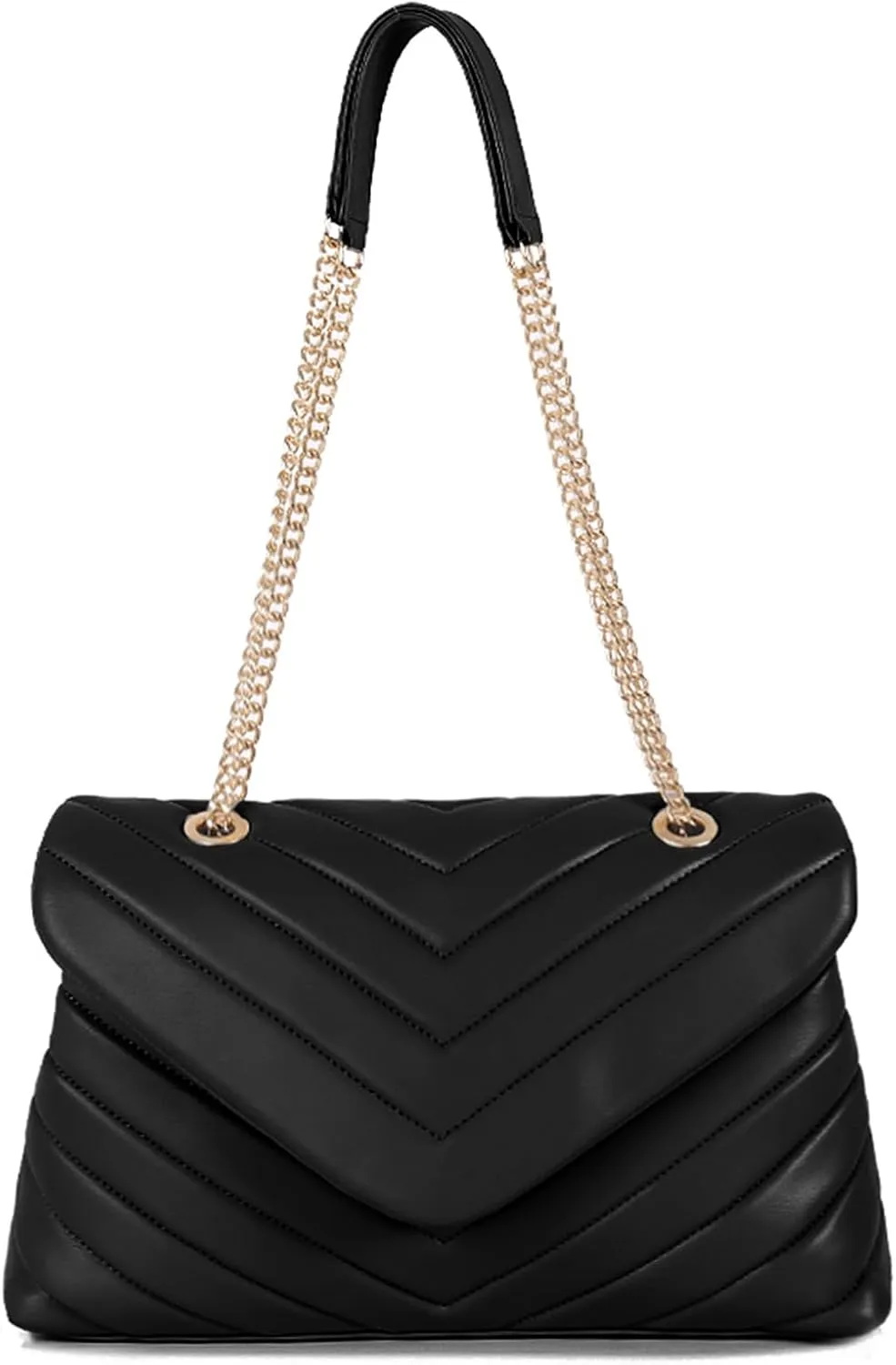Women Shoulder Bag, Fashionable Quilted Vegan leather Crossbody Purses with Adjustable Chain Designer Purses
