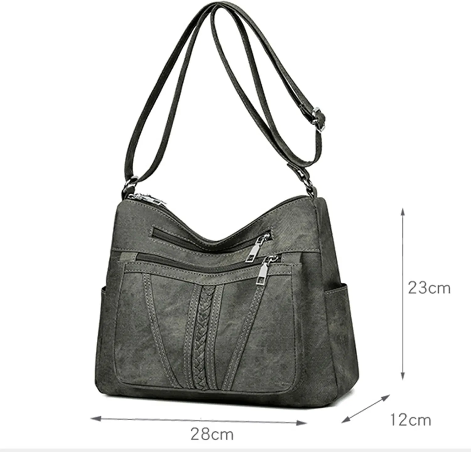 Women Tote Bag Handbags Pu Leather Fashion Hobo Shoulder Bags with Adjustable Shoulder Strap Blue