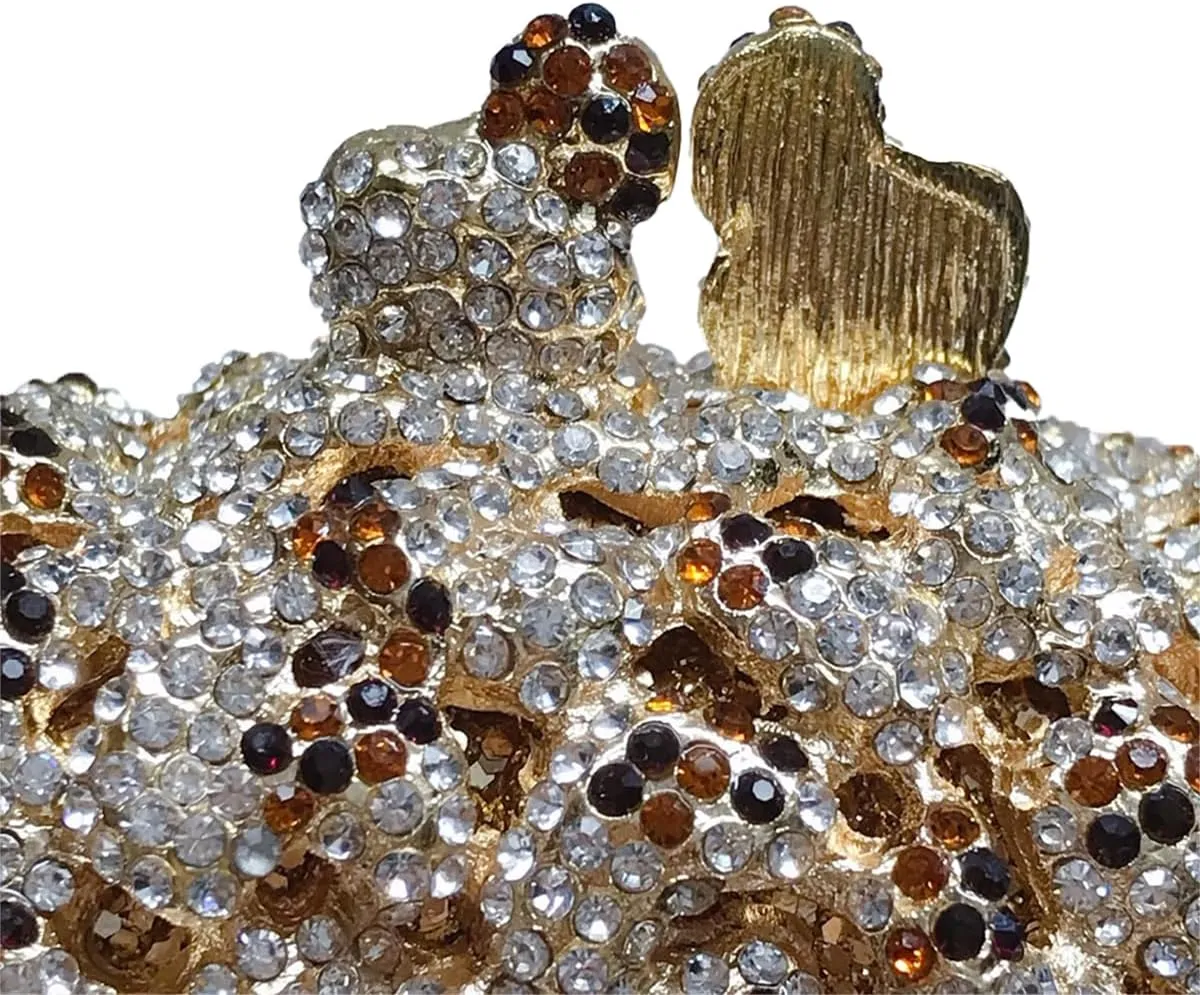 Women Unique Popcorn Crystal Evening Bag Novelty Rhinestone Clutch Purse for Dinner Cinema Halloween