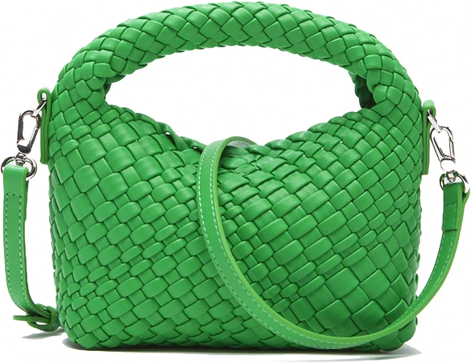 Women Woven Handbags with Detachable Strap Tote Small Crossbody Bag Hand Shoulder Bag Purses Cassual Top Handle Bags
