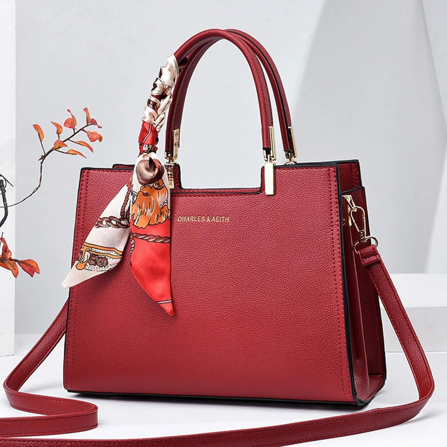 Women's Bag Crossbody Handbag Fashion Handbag Work Purses for Women (Red, One Size)